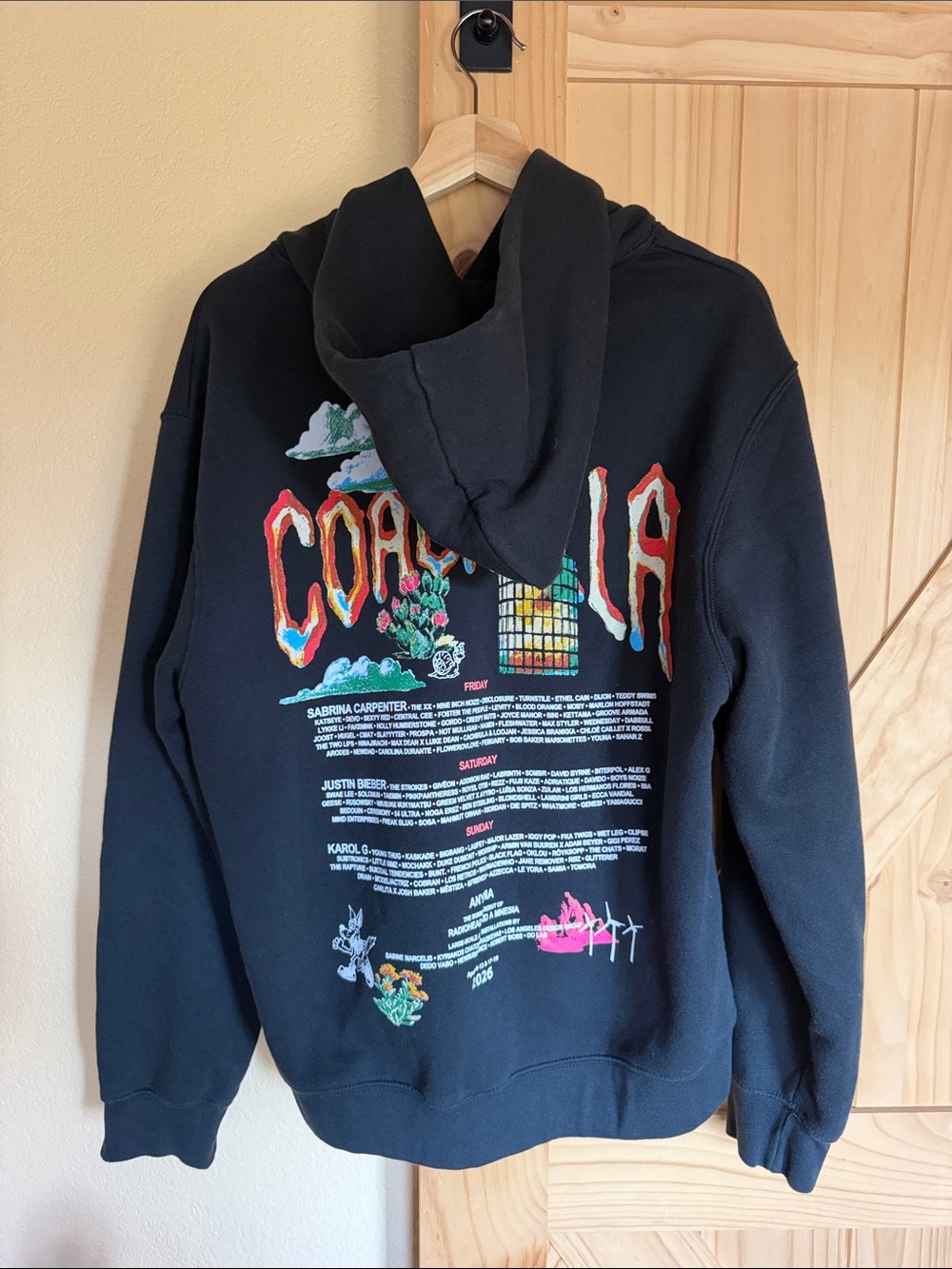 Coachella Black Pullover Hoodie - Festival Logo - Picture 5 of 6